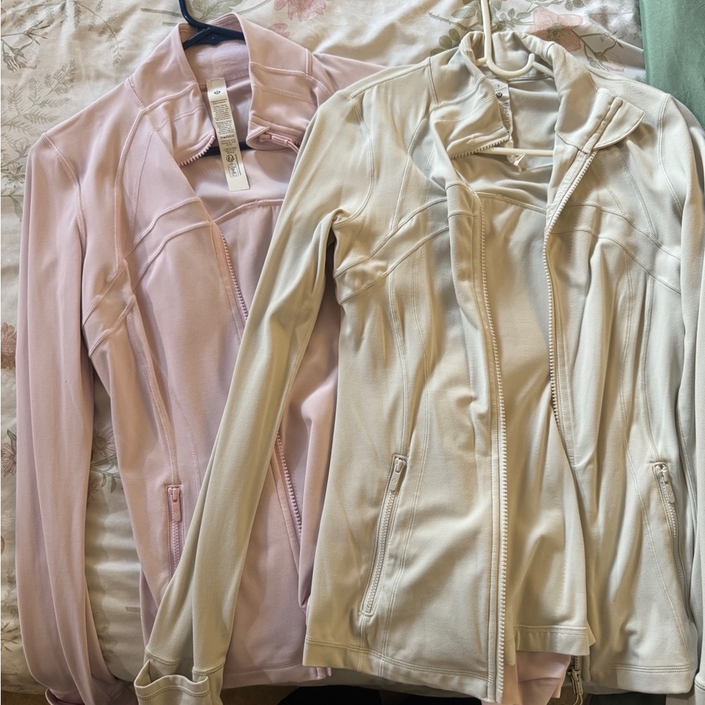 Pink and Cream Zip-Up Jackets